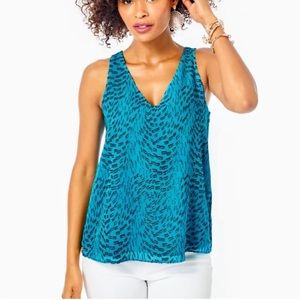 Lily Pulitzer Florin Silk Sleevesless Top